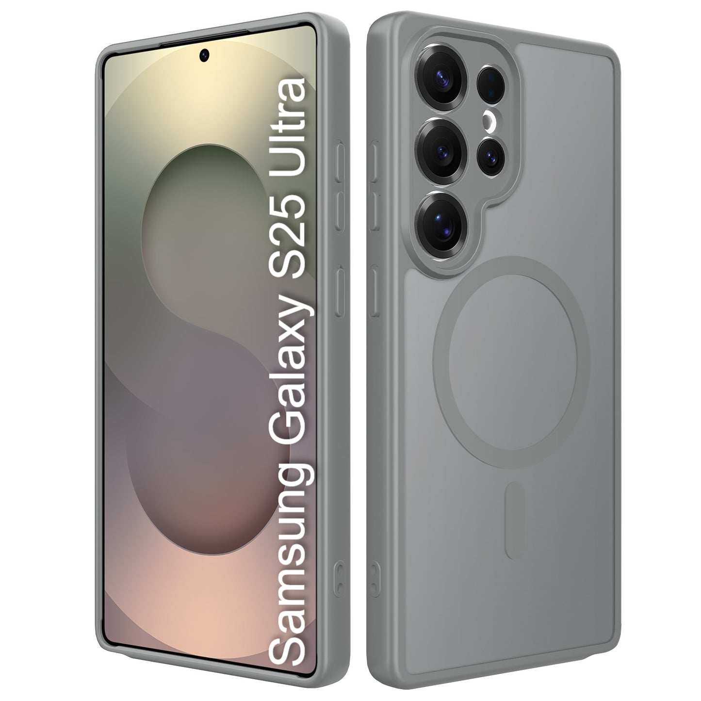 LuxuryKase Hybrid Shockproof Translucent Case | Matte Frosted Hard Back with Soft Edges | Full Camera Protection Bumper | Compatible with MagSafe | TPU & PC For iPhone & Samsung Series