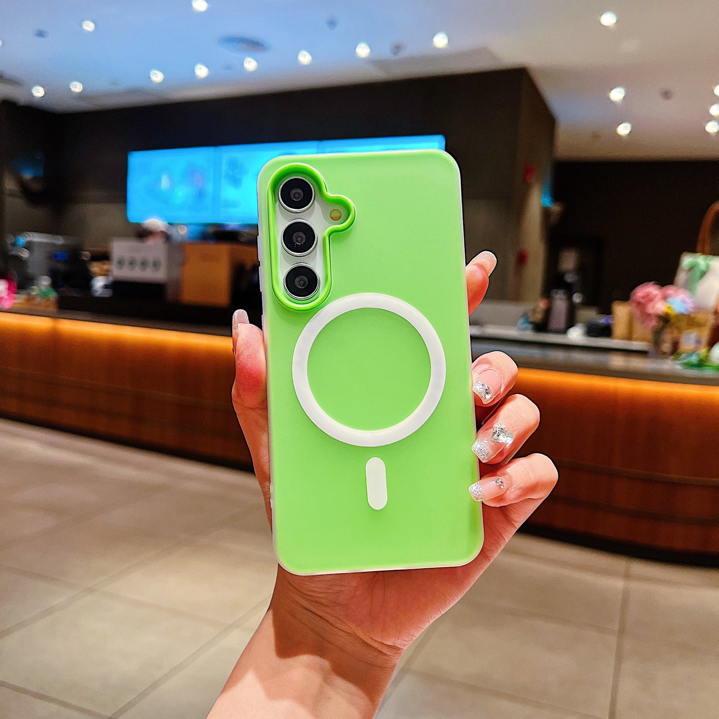 LuxuryKase Magnetic Silicone Candy Case | Mag-Safe Compatible | Slim Protective Case | Lightweight & Flexible | Wireless Charging | Soft Matte Finish For iPhone
