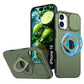 LuxuryKase Mag-Safe Shockproof Rugged Back Case with Finger Ring Kickstand & Sliding Camera Cover | Military Drop Protection | Wireless Charging Support For iPhone Series