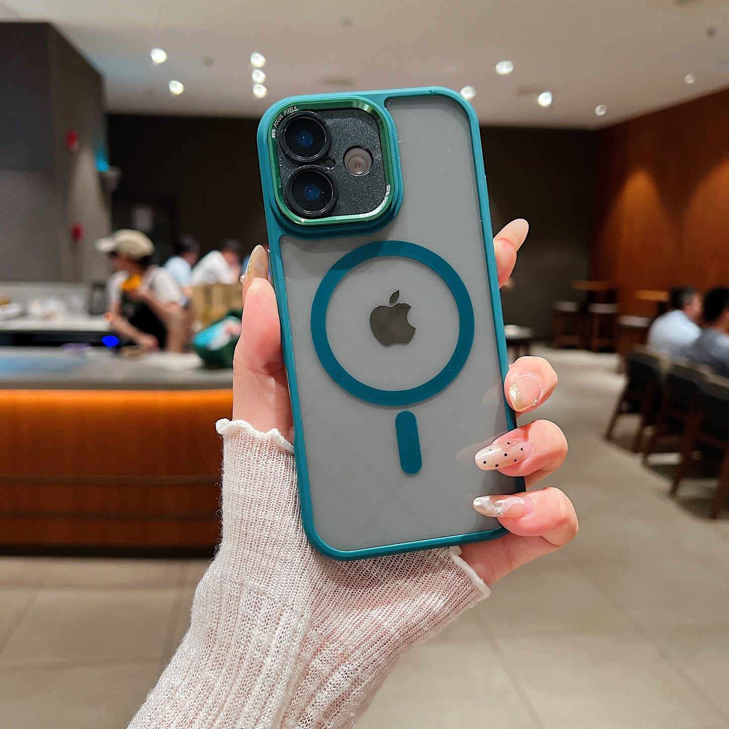 LuxuryKase Magnetic Clear Shockproof Case | MagSafe Compatible | Transparent Hard Back Cover with Full Camera Protection | Anti-Yellowing For iPhone Series