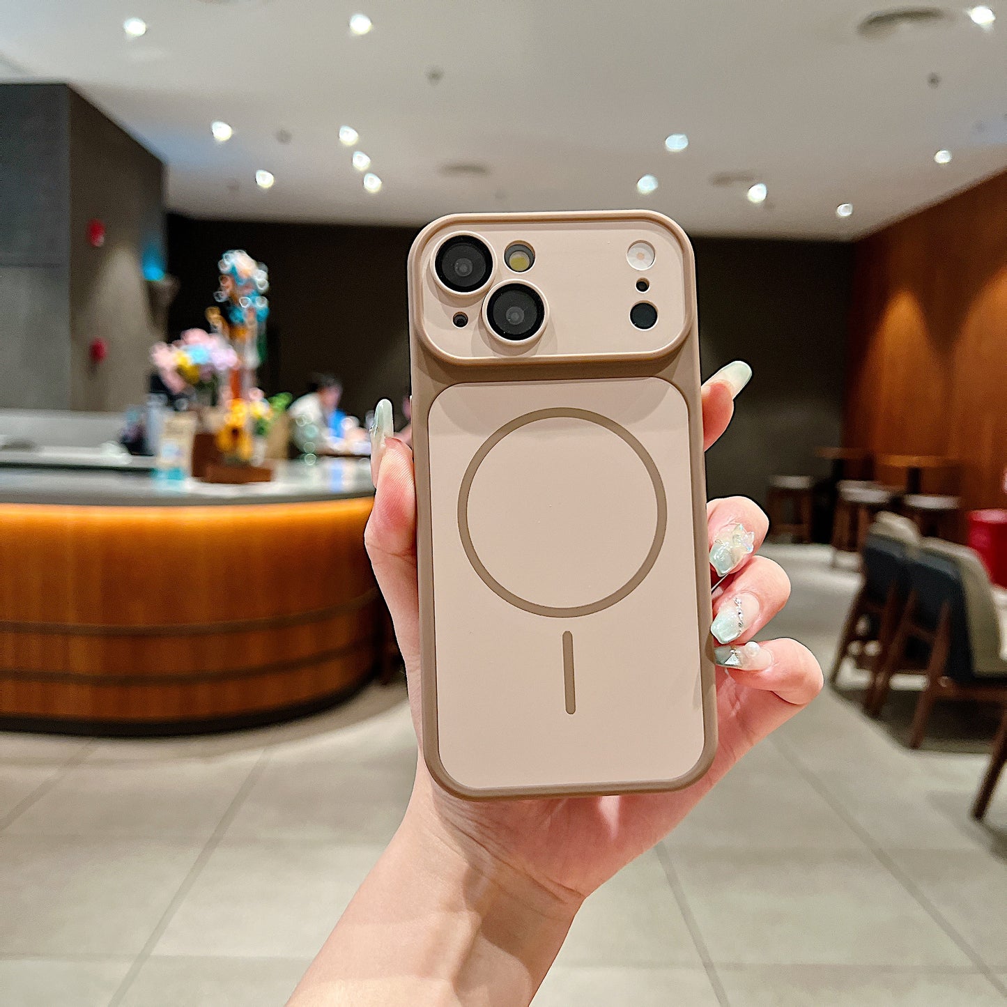 LuxuryKase Magnetic Converter Case | Built-in Camera Lens Protection | iPhone 17 Pro Series Inspired Camera Design | MagSafe Compatible | Dual-Tone Colour Finish For iPhone