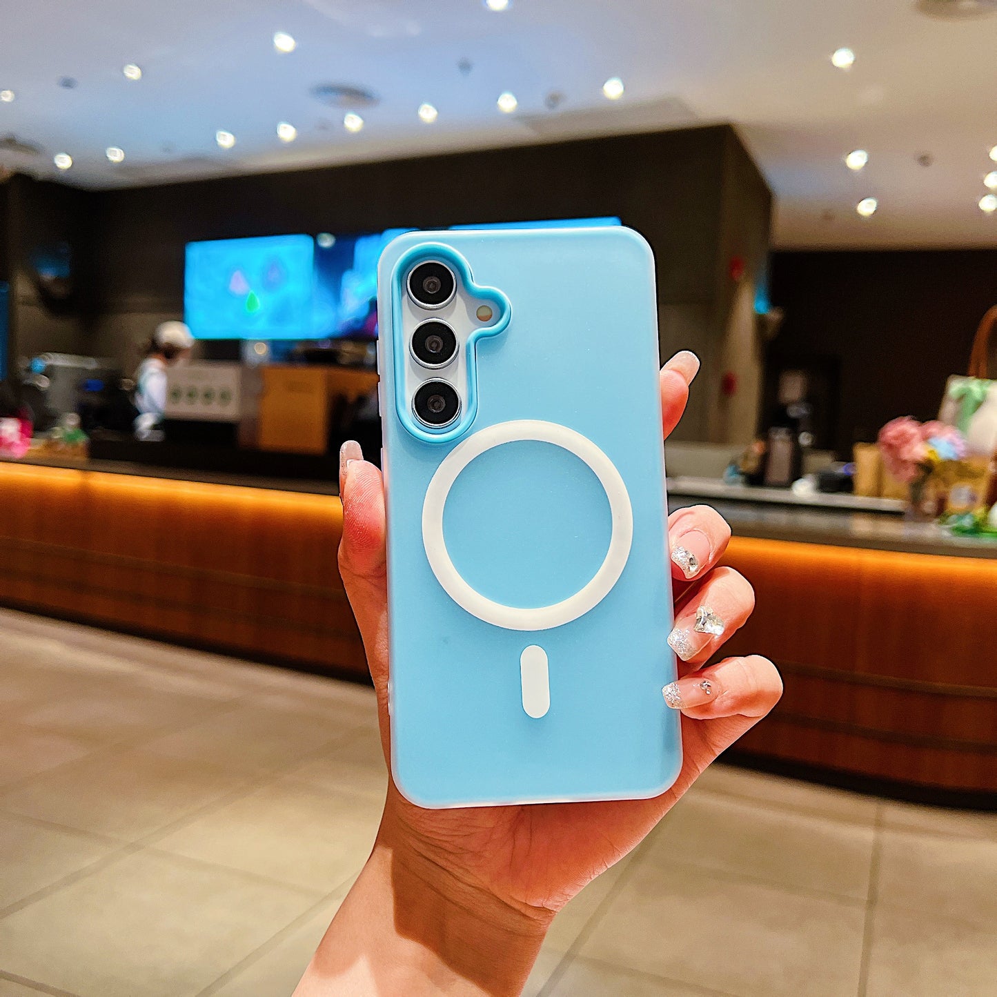 LuxuryKase Magnetic Silicone Candy Case | Mag-Safe Compatible | Slim Protective Case | Lightweight & Flexible | Wireless Charging | Soft Matte Finish For iPhone