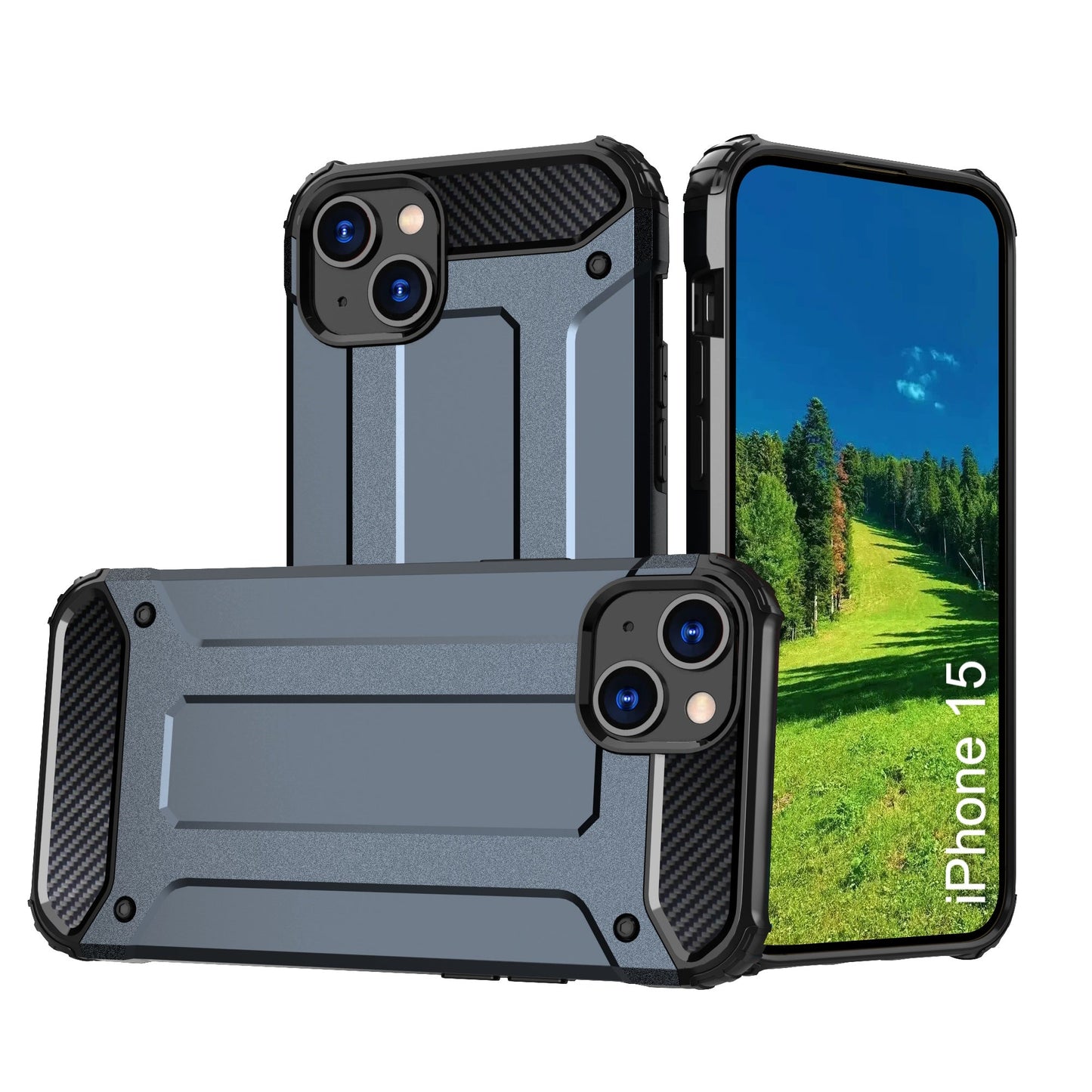 LuxuryKase Rugged TPU+PC Armor Case | Impact-Resistant Design | Anti-Drop Protection | Raised Edges & Precise Cutouts | Heavy Duty Protective Cover