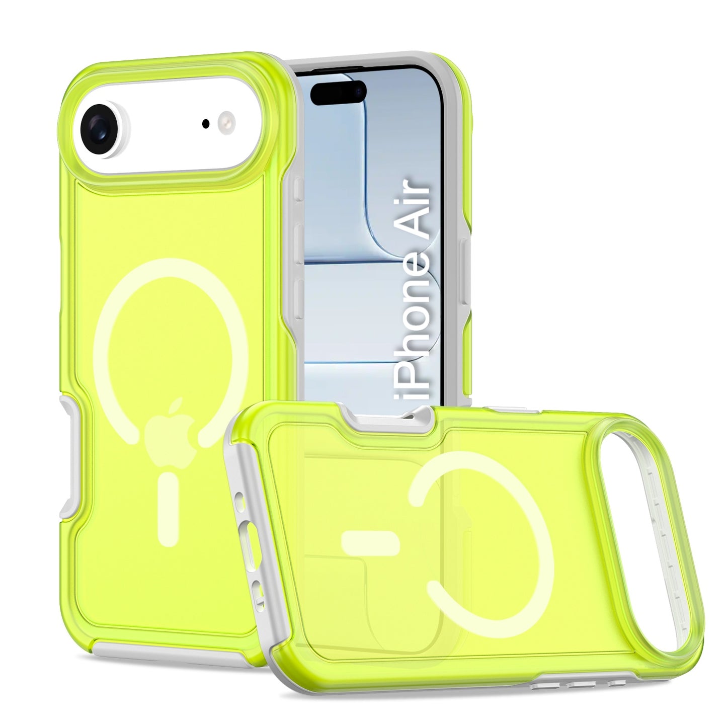 LuxuryKase Shockproof Transparent Matte Back Cover | Mag-Safe Compatible | Camera Protection | Soft TPU Edge | Anti-Yellowing For iPhone 16 & 17 Series