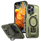 LuxuryKase Rugged Shockproof Magnetic Case with Kickstand | Dual Layer TPU+PC Protection | Mag-Safe Compatible | Camera Guard | Extreme Drop Resistance For iPhone Series