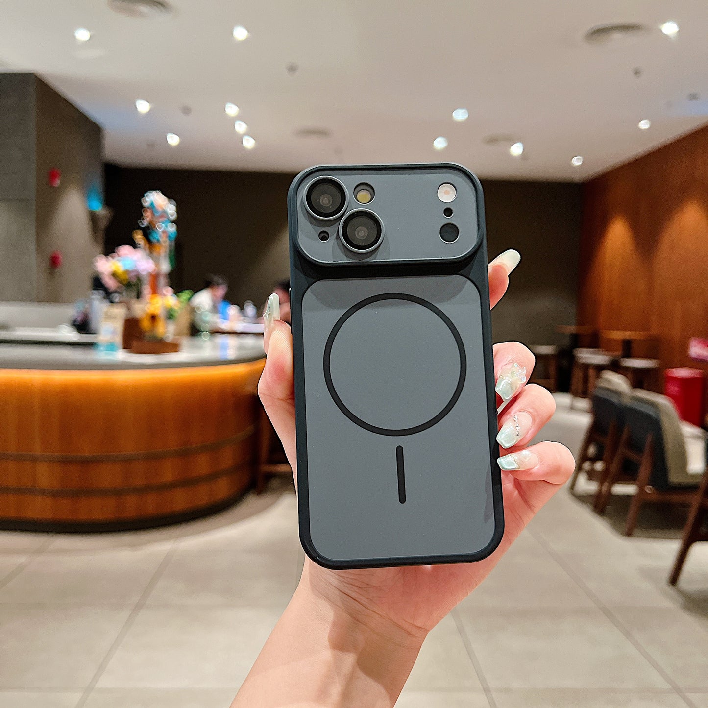 LuxuryKase Magnetic Converter Case | Built-in Camera Lens Protection | iPhone 17 Pro Series Inspired Camera Design | MagSafe Compatible | Dual-Tone Colour Finish For iPhone