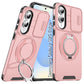 LuxuryKase Shockproof Magnetic Case with Slide Camera Cover | 360° Rotating Ring Kickstand | Mag-Safe Compatible | Rugged Armor Protection For Samsung Series