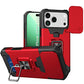 LuxuryKase Shockproof Armor Case | Slide Camera Cover | Hidden Card Slot | Rotating Ring Kickstand | Magnetic Car Mount Support | Military Grade Protection For iPhone & Samsung