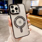 LuxuryKase Transparent Back Cover with Shimmer MagSafe Ring | Soft TPU Case | Stylish Shockproof Protective Mobile Case with Premium Finish For iPhone 15 & 16 Series