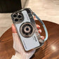 LuxuryKase LK106 3D Japan Korean Leather Pattern Protective Case With Hand Strap Case Cover for iPhone Series