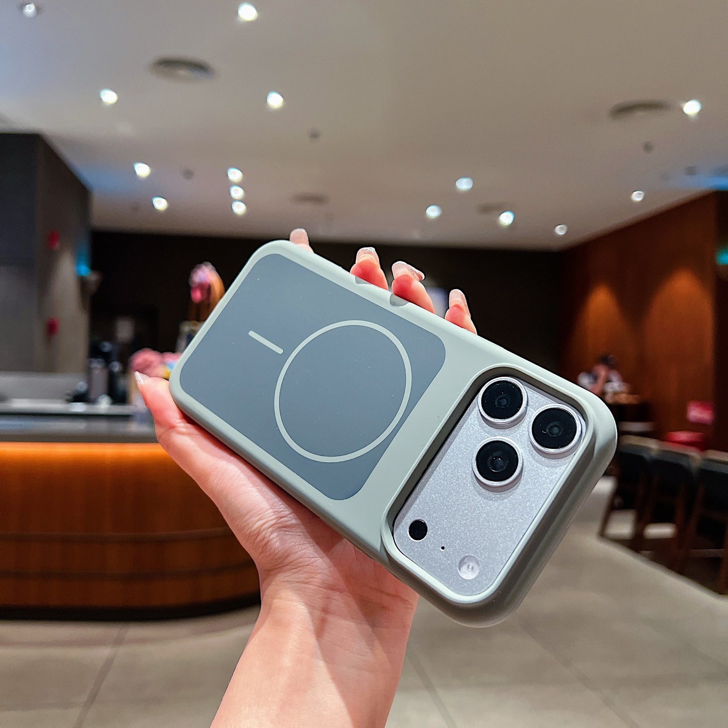 LuxuryKase Liquid Silicone Case | Dual Tone Colour Matte Finish | MagSafe Compatible | Microfiber Lining Inside | ShockProof & Raised Camera Protection For iPhone