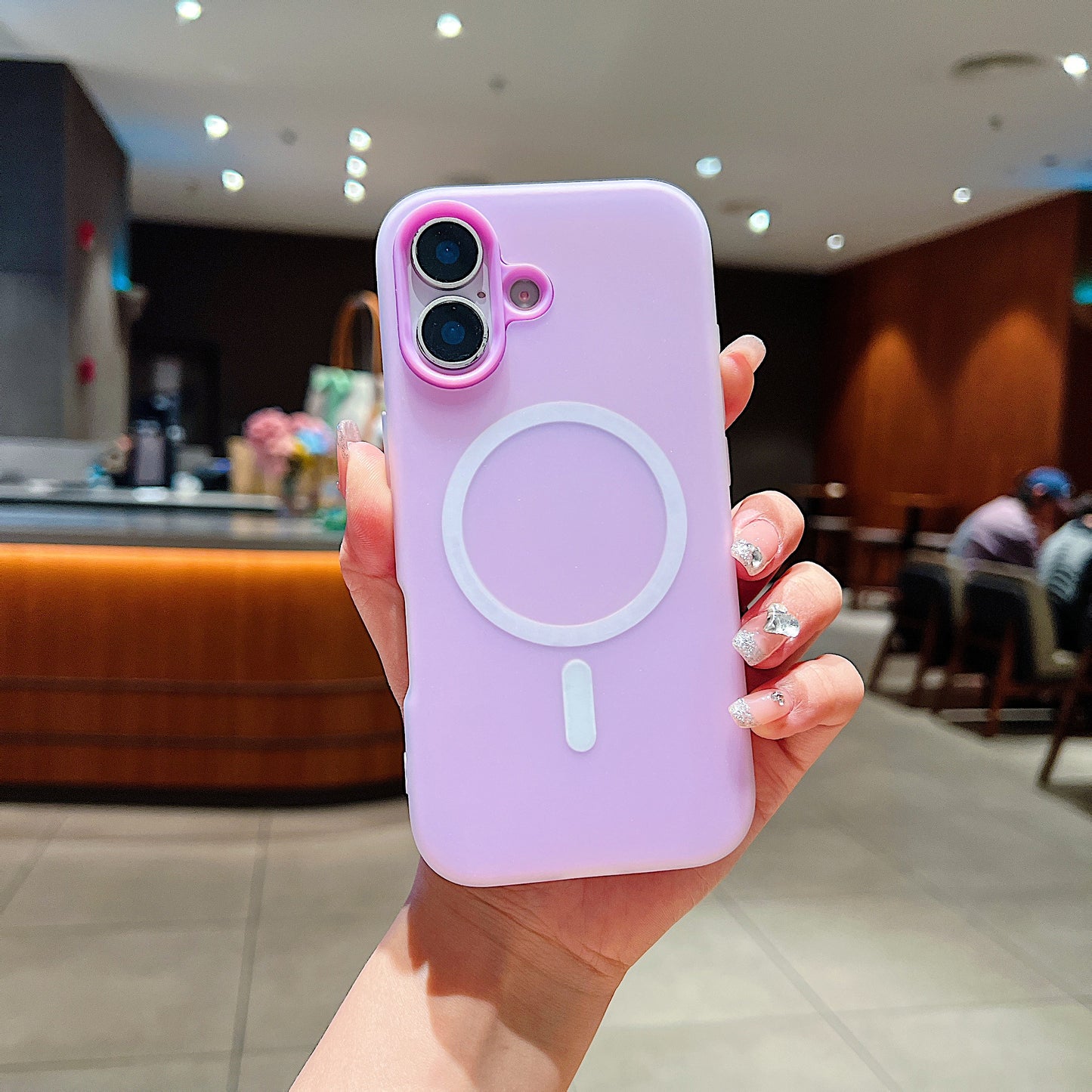 LuxuryKase Magnetic Silicone Candy Case | Mag-Safe Compatible | Slim Protective Case | Lightweight & Flexible | Wireless Charging | Soft Matte Finish For iPhone