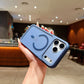 LuxuryKase Hybrid Clear Translucent Case | Matte Dotted Hard PC Back | TPU Textured Grip Frame | Metallic Buttons | Raised Camera Protection | MagSafe Compatible For iPhone