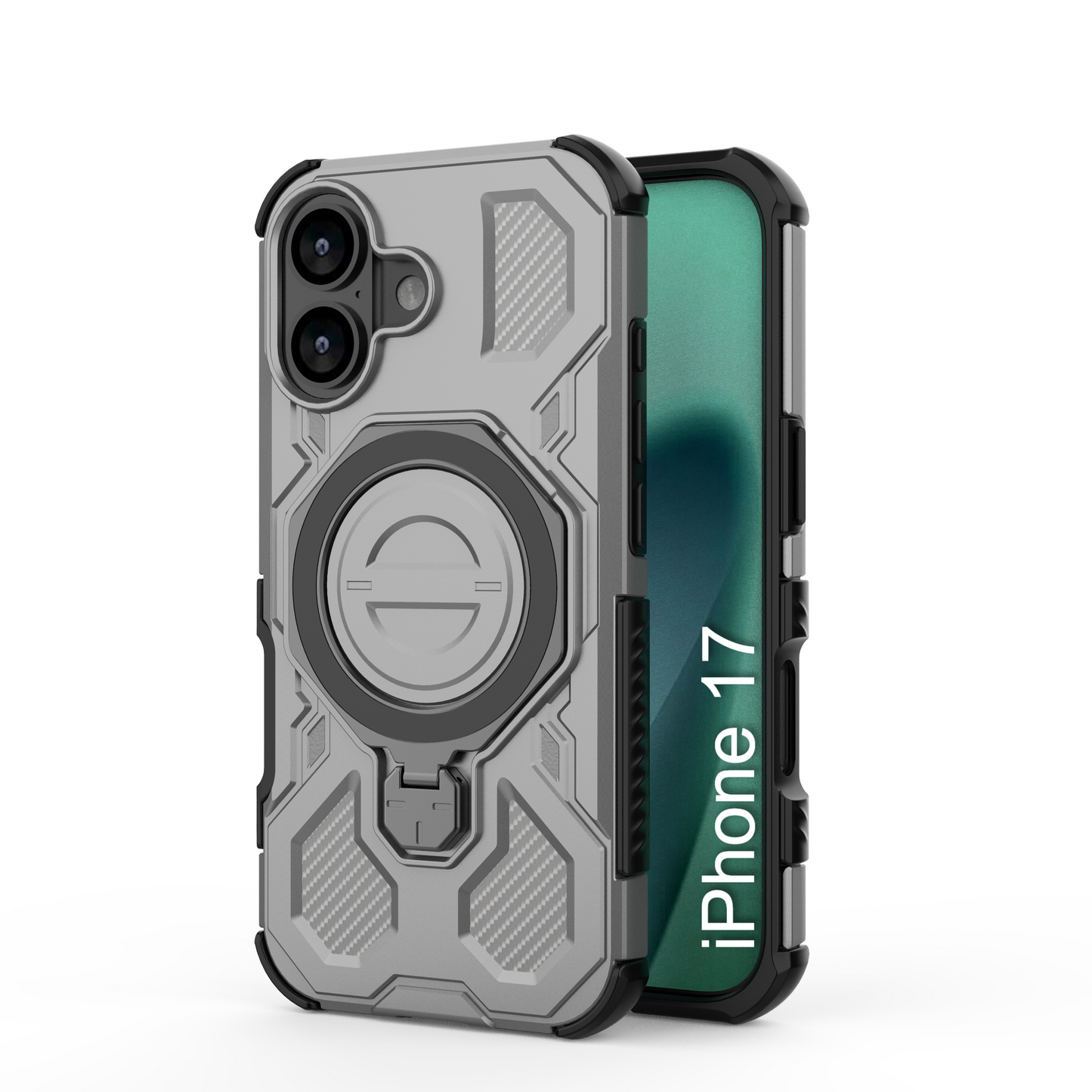 LuxuryKase Armour Ring Stand Case | 360° Rotating Kickstand | Heavy Duty Protection | Rugged Hybrid TPU+PC Design | Camera Protection | MagSafe Compatible For iPhone & Samsung Series