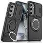 LuxuryKase Shockproof Magnetic Case with Slide Camera Cover | 360° Rotating Ring Kickstand | Mag-Safe Compatible | Rugged Armor Protection For Samsung Series