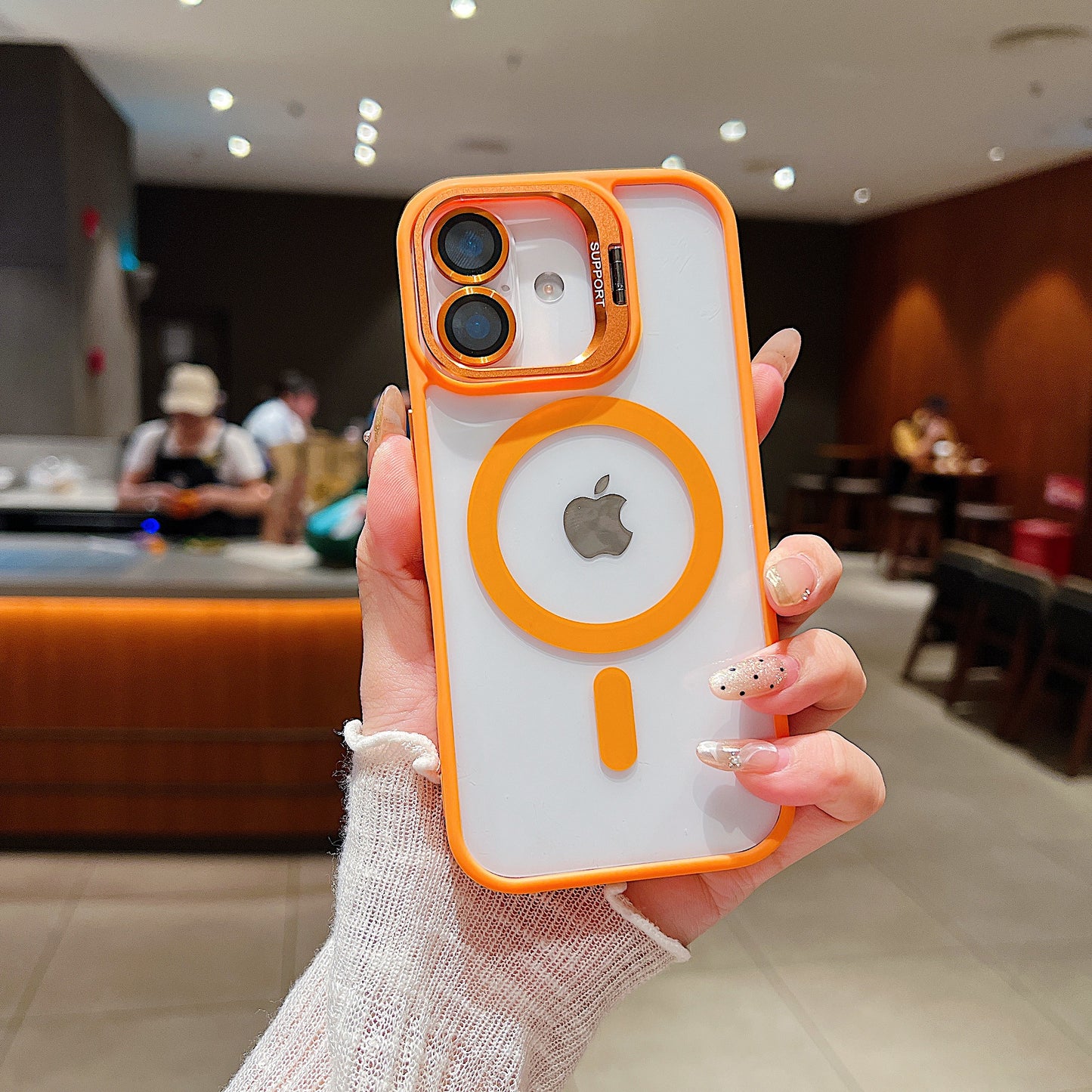 LuxuryKase LK174 Magnetic Mag-Safe Stand Lens Protector Case Cover For iPhone