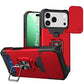 LuxuryKase Shockproof Armor Case | Slide Camera Cover | Hidden Card Slot | Rotating Ring Kickstand | Magnetic Car Mount Support | Military Grade Protection For iPhone & Samsung