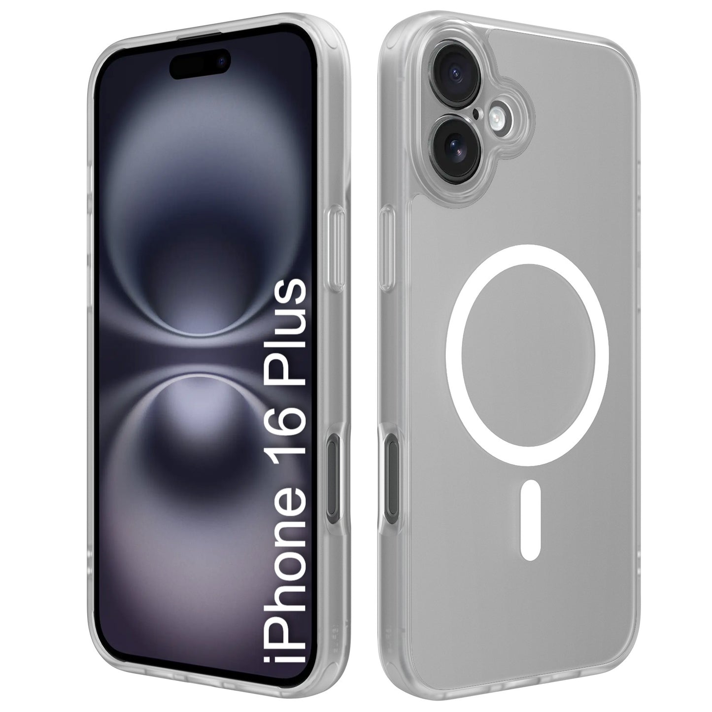 LuxuryKase Hybrid Shockproof Translucent Case | Matte Frosted Hard Back with Soft Edges | Full Camera Protection Bumper | Compatible with MagSafe | TPU & PC For iPhone & Samsung Series