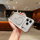 LuxuryKase Hybrid Clear Translucent Case | Matte Dotted Hard PC Back | TPU Textured Grip Frame | Metallic Buttons | Raised Camera Protection | MagSafe Compatible For iPhone
