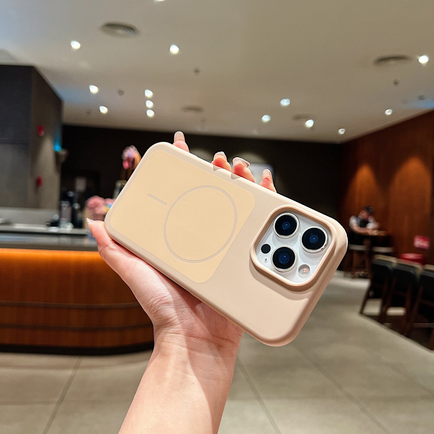 LuxuryKase Liquid Silicone Case | Dual Tone Colour Matte Finish | MagSafe Compatible | Microfiber Lining Inside | ShockProof & Raised Camera Protection For iPhone