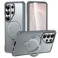 LuxuryKase Shockproof Back Cover with 90° Rotating Ring Kickstand | Mag-Safe Compatible | Rugged Armor Protection Case For iPhone & Samsung Series