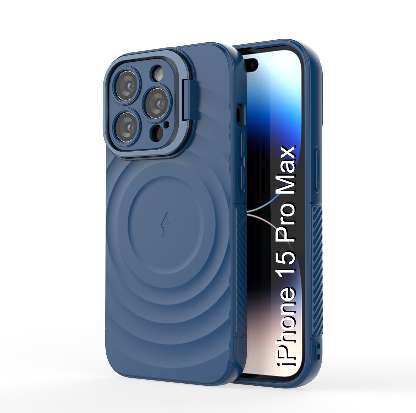 LuxuryKase Shockproof Case with Ripple Pattern | Inner Velvet Fabric Lining | Protective Cover & Wireless Charging Case for iPhone & Samsung Series