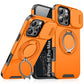 LuxuryKase Shockproof Magnetic Case with Slide Camera Cover | 360° Rotating Ring Kickstand | Mag-Safe Compatible | Rugged Armor Protection For iPhone Series