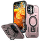 LuxuryKase Rugged Shockproof Magnetic Case with Kickstand | Dual Layer TPU+PC Protection | Mag-Safe Compatible | Camera Guard | Extreme Drop Resistance For iPhone Series