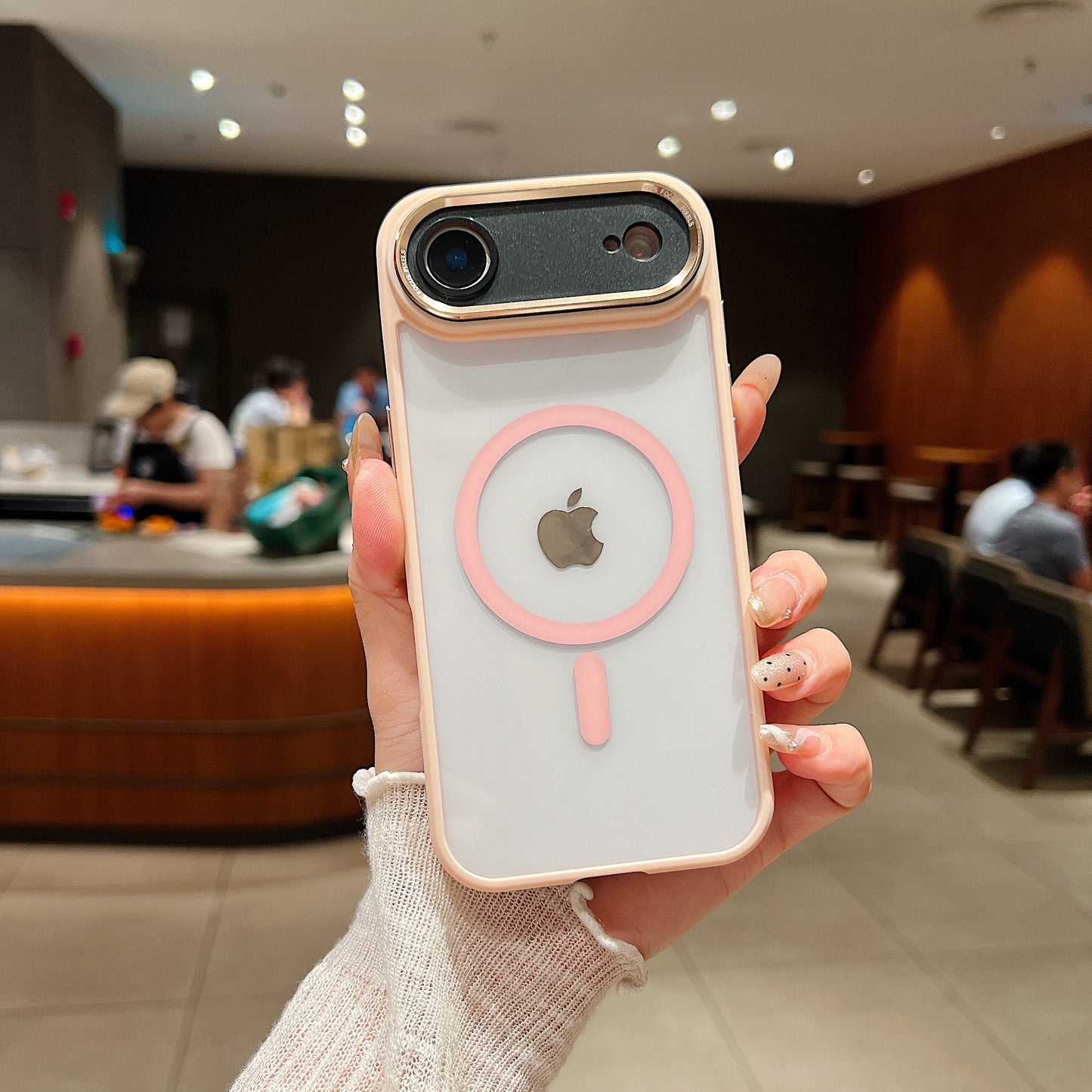 LuxuryKase Magnetic Clear Shockproof Case | MagSafe Compatible | Transparent Hard Back Cover with Full Camera Protection | Anti-Yellowing For iPhone Series