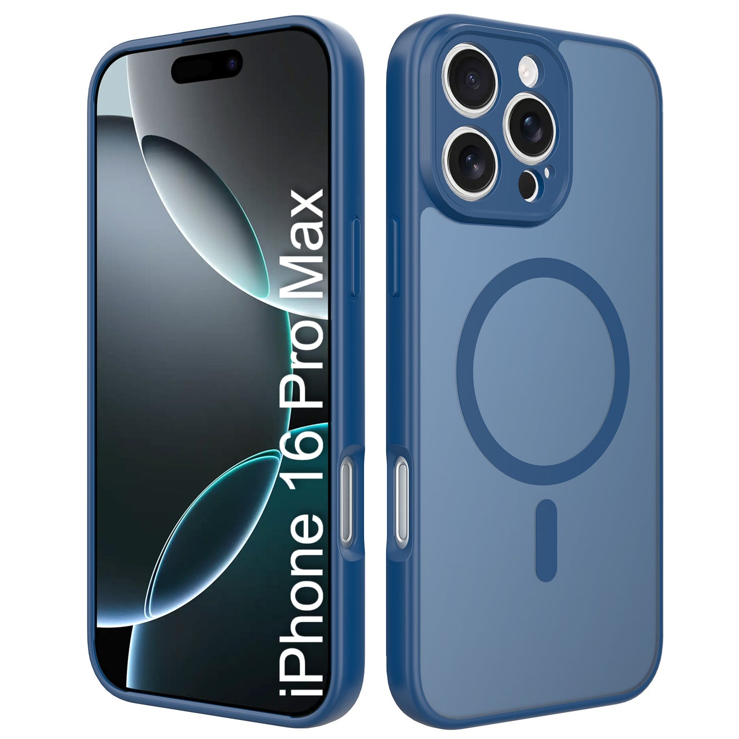 LuxuryKase Hybrid Shockproof Translucent Case | Matte Frosted Hard Back with Soft Edges | Full Camera Protection Bumper | Compatible with MagSafe | TPU & PC For iPhone & Samsung Series