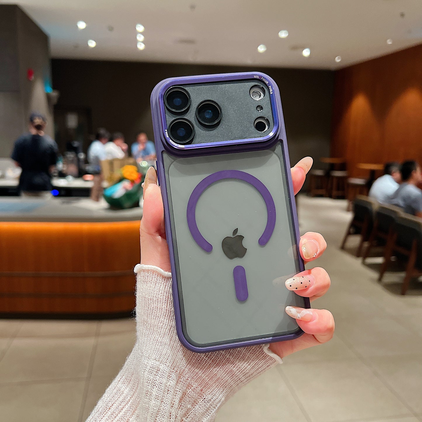 LuxuryKase Magnetic Clear Shockproof Case | MagSafe Compatible | Transparent Hard Back Cover with Full Camera Protection | Anti-Yellowing For iPhone Series