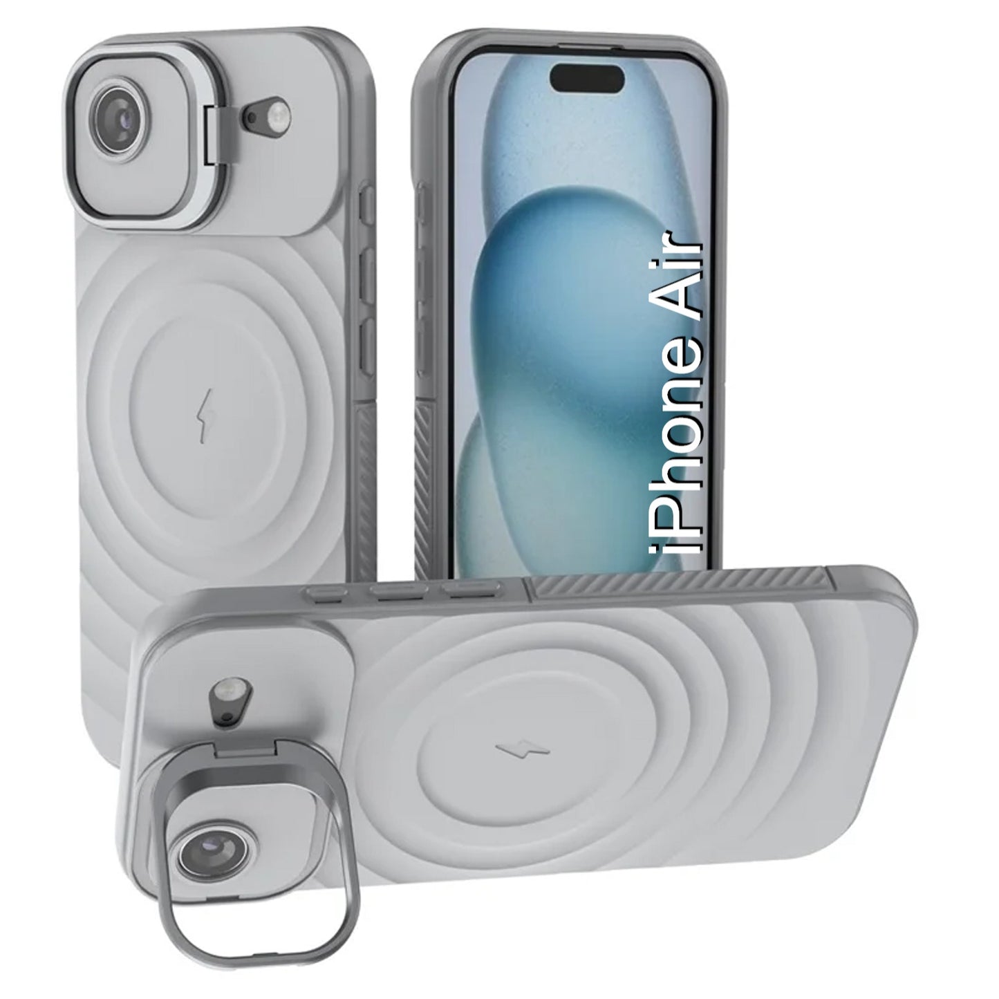 LuxuryKase Shockproof Case with Ripple Pattern | Inner Velvet Fabric Lining | Protective Cover & Wireless Charging Case for iPhone & Samsung Series