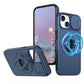 LuxuryKase Mag-Safe Shockproof Rugged Back Case with Finger Ring Kickstand & Sliding Camera Cover | Military Drop Protection | Wireless Charging Support For iPhone Series