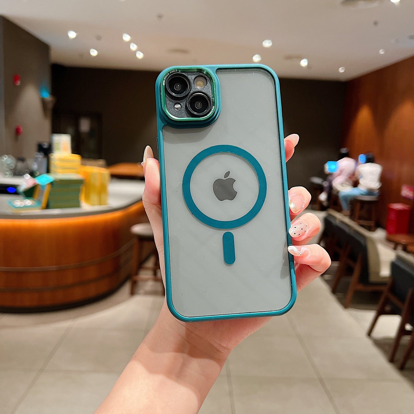 LuxuryKase Magnetic Clear Shockproof Case | MagSafe Compatible | Transparent Hard Back Cover with Full Camera Protection | Anti-Yellowing For iPhone Series