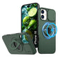 LuxuryKase Mag-Safe Shockproof Rugged Back Case with Finger Ring Kickstand & Sliding Camera Cover | Military Drop Protection | Wireless Charging Support For iPhone Series
