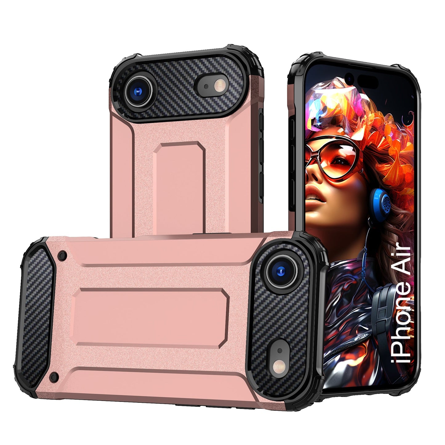 LuxuryKase Rugged TPU+PC Armor Case | Impact-Resistant Design | Anti-Drop Protection | Raised Edges & Precise Cutouts | Heavy Duty Protective Cover