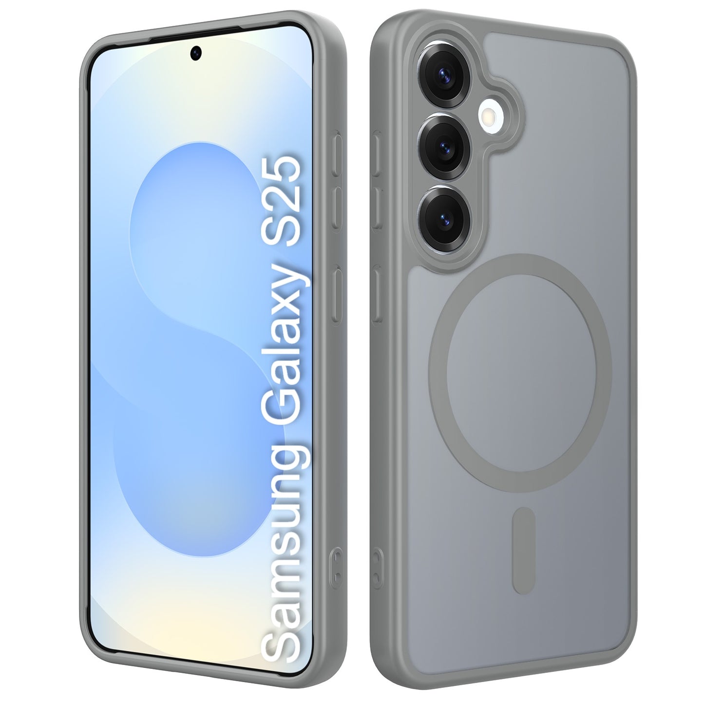 LuxuryKase Hybrid Shockproof Translucent Case | Matte Frosted Hard Back with Soft Edges | Full Camera Protection Bumper | Compatible with MagSafe | TPU & PC For iPhone & Samsung Series