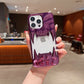 US LITE Shockproof Designer Metallic Chrome 3D Fangs Back Case | Anti-Scratch Grip | Full Camera Protection and Stylish Look For iPhone 14, 15 & 16 Series