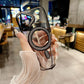 LuxuryKase Transparent Back Cover with Shimmer MagSafe Ring | Soft TPU Case | Stylish Shockproof Protective Mobile Case with Premium Finish For iPhone 15 & 16 Series