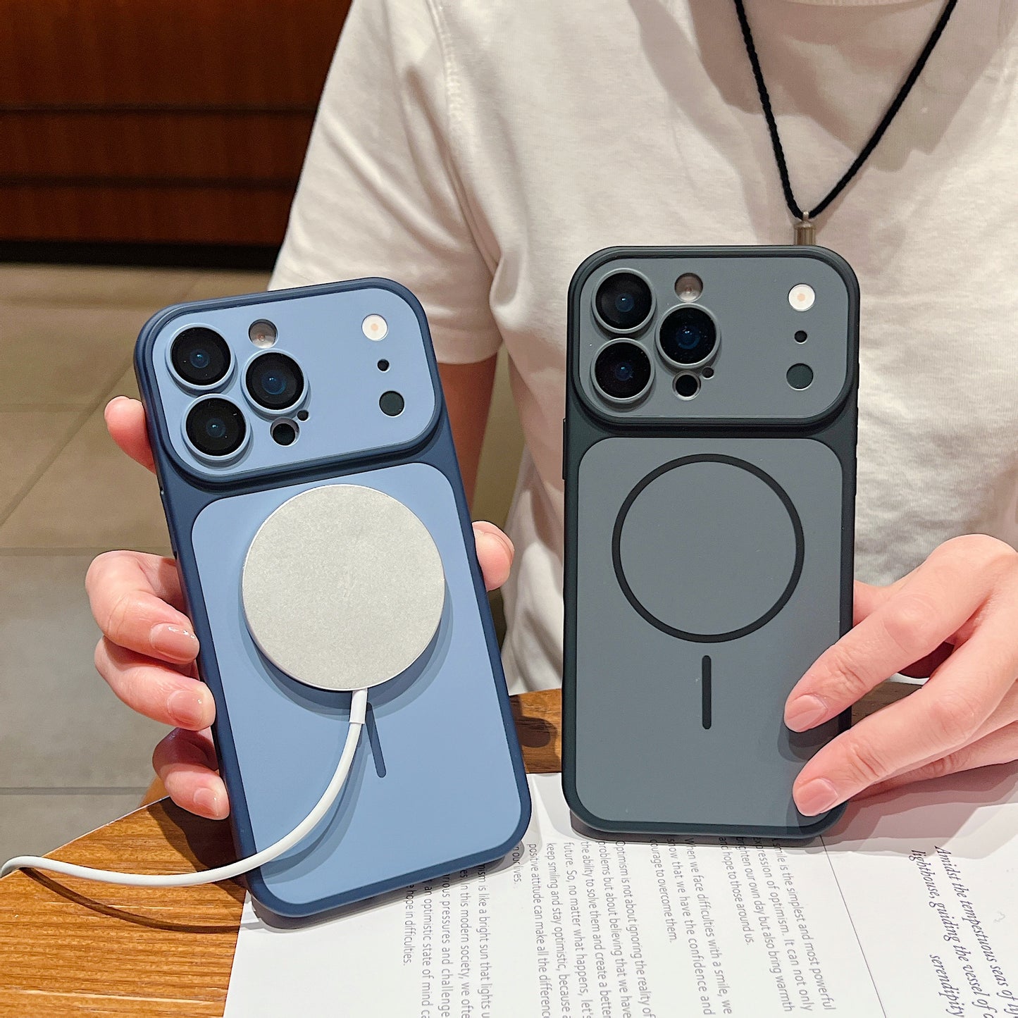 LuxuryKase Magnetic Converter Case | Built-in Camera Lens Protection | iPhone 17 Pro Series Inspired Camera Design | MagSafe Compatible | Dual-Tone Colour Finish For iPhone