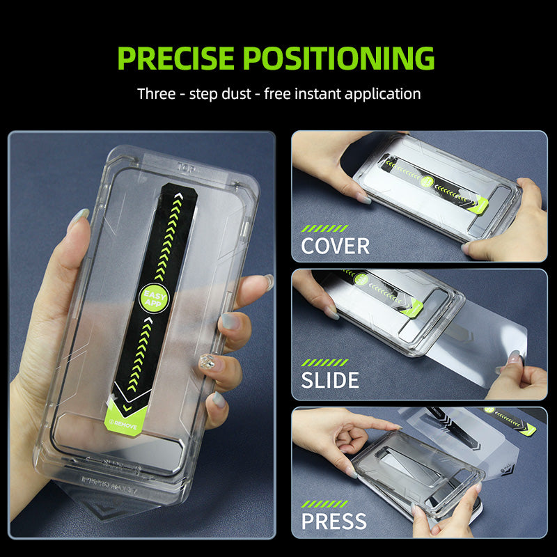 US LITE Tempered Glass Screen Protector | Align Tray | Shatterproof Screen Protection | 9H Hardness | Bubble-Free | Easy Installation Tool Kit For iPhone & Samsung Series