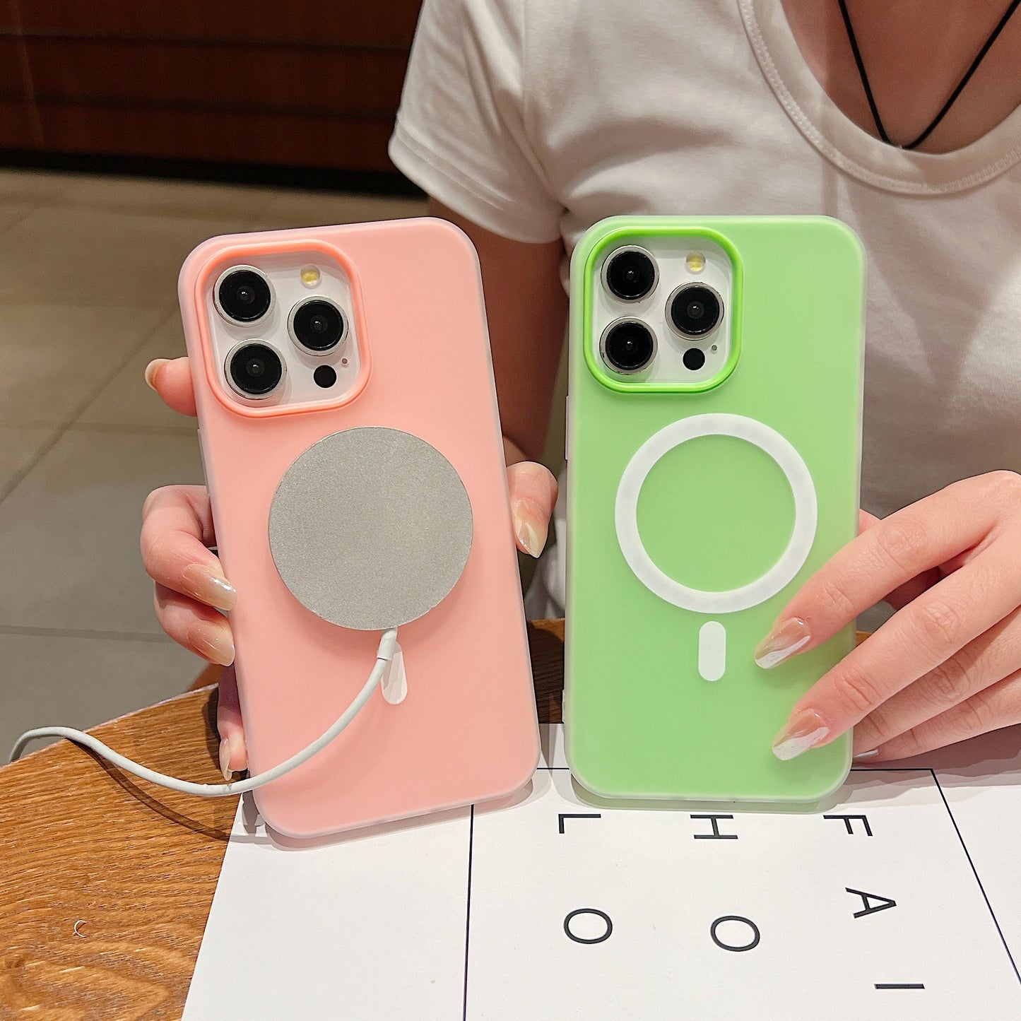 LuxuryKase Magnetic Silicone Candy Case | Mag-Safe Compatible | Slim Protective Case | Lightweight & Flexible | Wireless Charging | Soft Matte Finish For iPhone