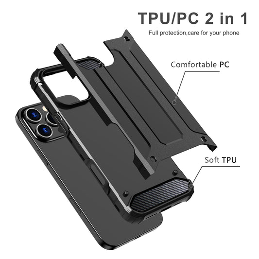 LuxuryKase Rugged TPU+PC Armor Case | Impact-Resistant Design | Anti-Drop Protection | Raised Edges & Precise Cutouts | Heavy Duty Protective Cover