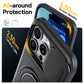 LuxuryKase Magnetic Card Holder Back Cover | Slide Camera Cover Protection | 360° Rotating & 120° Adjustable Kickstand | Shockproof Hard PC Back + Soft TPU Bumper For iPhone & Samsung Series