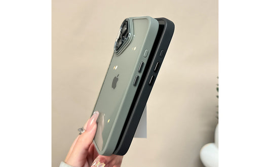 LuxuryKase Shockproof Transparent Back Cover Case | Anti-Scratch Hard PC Back | Soft TPU Bumper | Camera Protection | Slim Fit Design Case For iPhone