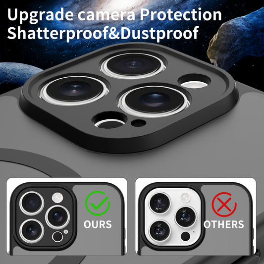 LuxuryKase Hybrid Shockproof Translucent Case | Matte Frosted Hard Back with Soft Edges | Full Camera Protection Bumper | Compatible with MagSafe | TPU & PC For iPhone & Samsung Series