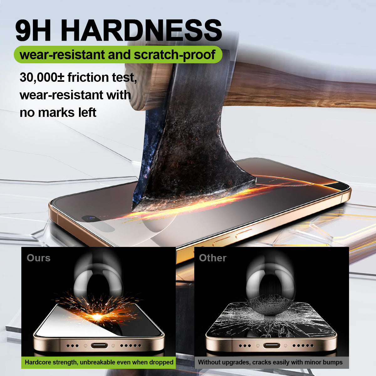 US LITE Tempered Glass Screen Protector | Align Tray | Shatterproof Screen Protection | 9H Hardness | Bubble-Free | Easy Installation Tool Kit For iPhone & Samsung Series