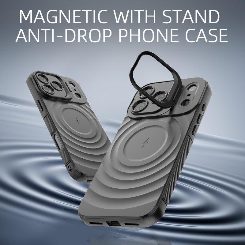 LuxuryKase Shockproof Case with Ripple Pattern | Inner Velvet Fabric Lining | Protective Cover & Wireless Charging Case for iPhone & Samsung Series
