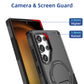 US LITE Back Cover with Portable Kickstand | Mag-Safe Compatible Magnetic Case | Shockproof Military Grade Protection | Rugged Armor Design Phone Cover For Samsung
