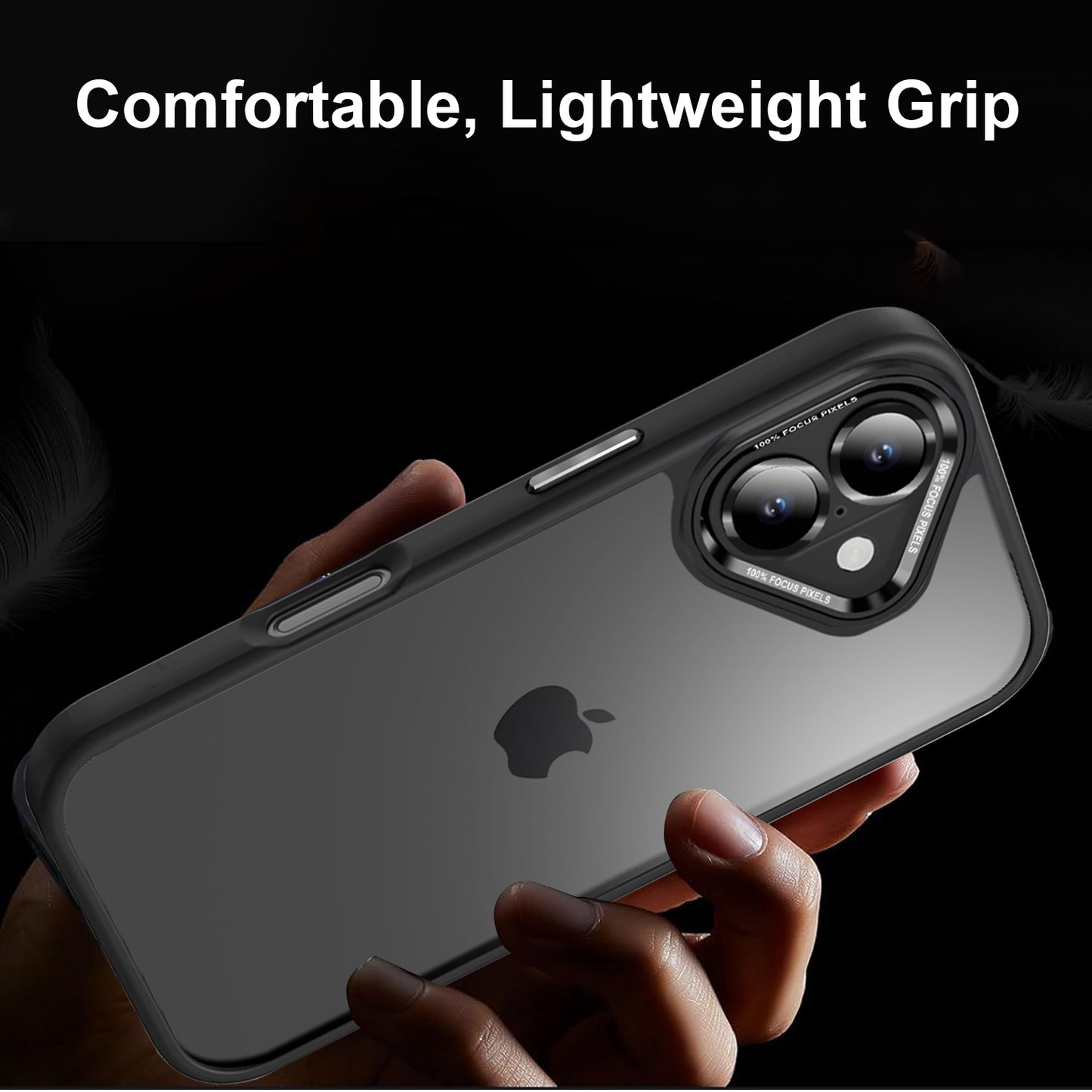 LuxuryKase Shockproof Transparent Back Cover Case | Anti-Scratch Hard PC Back | Soft TPU Bumper | Camera Protection | Slim Fit Design Case For iPhone 16 & 16 Plus